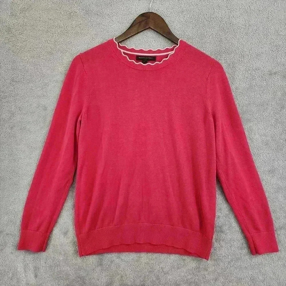 Banana Republic Crewneck pullover Sweater Women's M Cotton Blend Pink - Picture 1 of 7